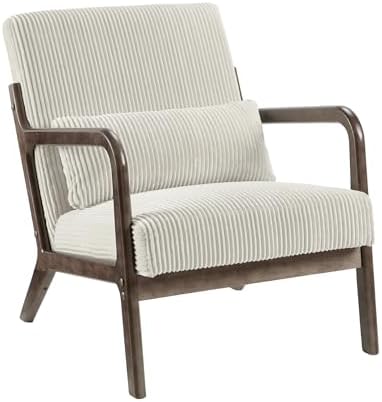 Garvee Mid Century Accent Chair Set of 2, Armchair with Lumbar Pillow - Image 5