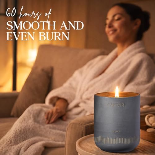 CAFTARI Luxury Aromatherapy Candle | Jasmine & Neroli Scented | 60 Hour Burn | Clean Coconut Soy Wax | Vegan, Gift-Ready Candle for Sleep & Home Spa Feel | Nidra - Image 5
