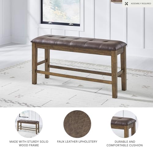 Signature Design by Ashley Vallister Backless Counter Height Dining Bench - Image 4