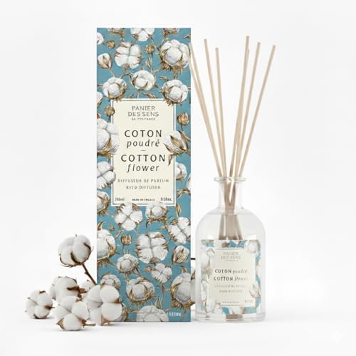 Panier des Sens Cotton Flower Reed Diffuser, 8.1 fl oz by PanierdesSens