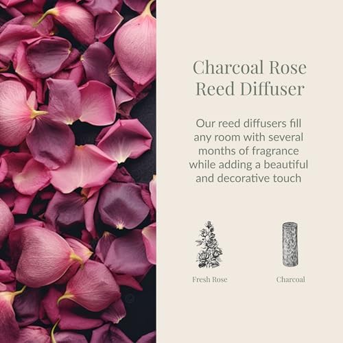 Archipelago Botanicals Charcoal Rose Reed Diffuser, 7.85 fl oz - Image 3