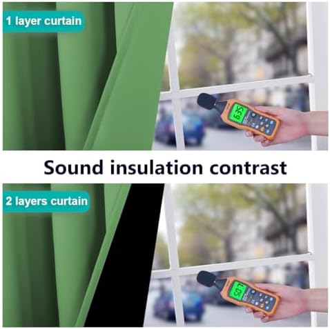 NICETOWN 100% Blackout Window Curtain Panels, Forest Green, 2 PCs, 62" Wide Each Panel, Cold and Full Light Blocking Drapes with Black Liner for Nursery, 84 inches Drop Thermal Insulated Draperies - Image 4