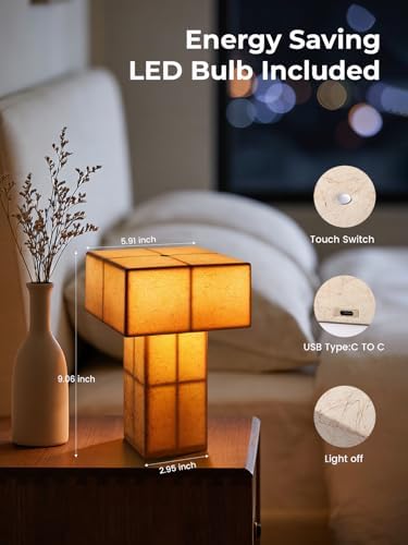 Cordless Table Lamp, Mid Century Modern Lamp, Rechargeable,Dimmable - Image 2