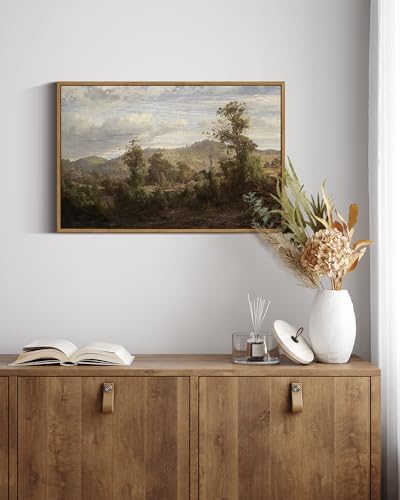InSimSea Framed Canvas Wall Art Vintage Decor, Nature Landscape Paintings Artwork,Large Prints,Vintage Farmhouse Decor,Retro Wall Decoration for Bedroom Living Room Bathroom, 16"x24" - Image 2