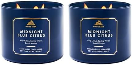 Bath & Body Works 3-Wick Candle, Midnight Blue Citrus, 2 Pack by BathBodyWorks