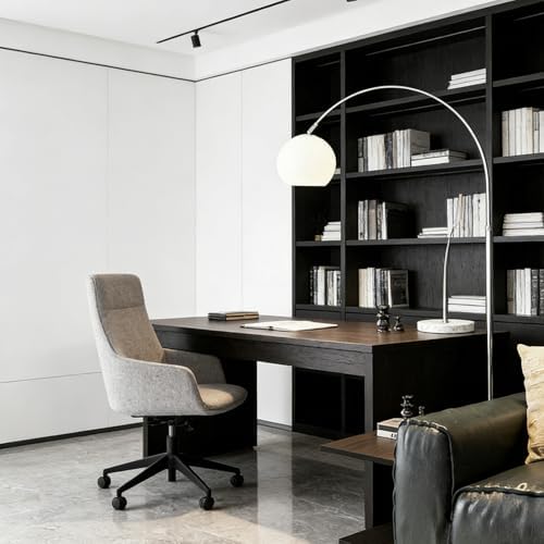 Modern White Arc Floor Lamp for Living Room,77 in Tall - Image 5