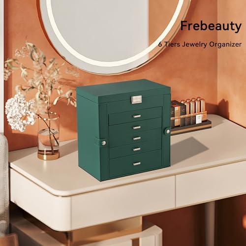 Frebeauty 6-Layer Jewelry Box for Women,Large Jewelry Organizer with Drawer - Image 2