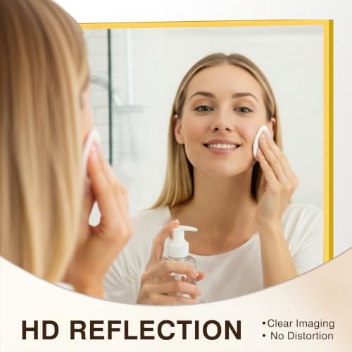 FICTOR Bathroom Vanity Mirror for Over Sink, 60" x 36", Gold - Image 4