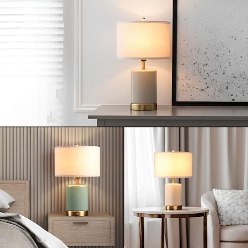 O’Bright Dune - Battery Powered Table Lamp, Rechargeable Cordless Ceramic Lamp, Full-Size 19.5 Inch Height, Dimmable, Smart Safety Protection, Type-C Fast Charging, LED Bulb Included, Cream White - Image 6