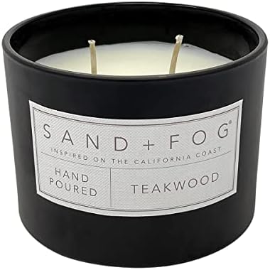 Sand + Fog Scented Candle - Teakwood – Additional Scents and Sizes – 100% Cotton Lead-Free Wick - Luxury Air Freshening Jar Candles - Perfect Home Decor – 12oz - Image 2