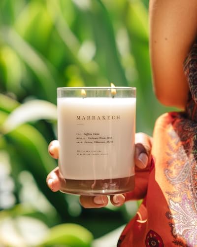 Brooklyn Candle Studio Marrakech Classic 2 Wick Candle - Luxury Scented Candle, Vegan Soy Wax, Hand Poured in The USA, 70 Hour Slow Burn Time - 13oz - Image 6