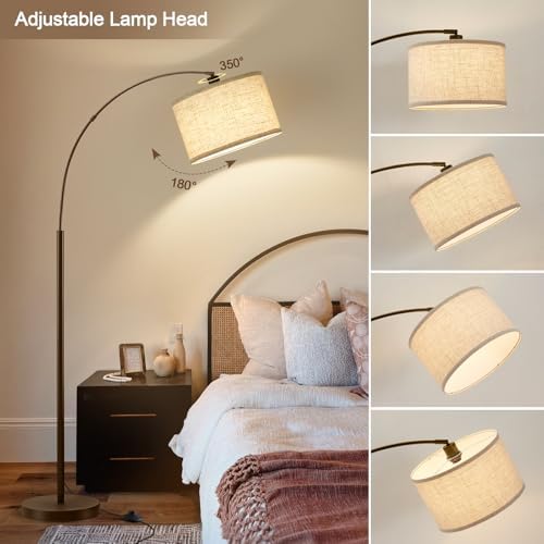 Luvkczc 71" Arc Floor Lamp for Living Room with Adjustable Lamp Head, - Image 3