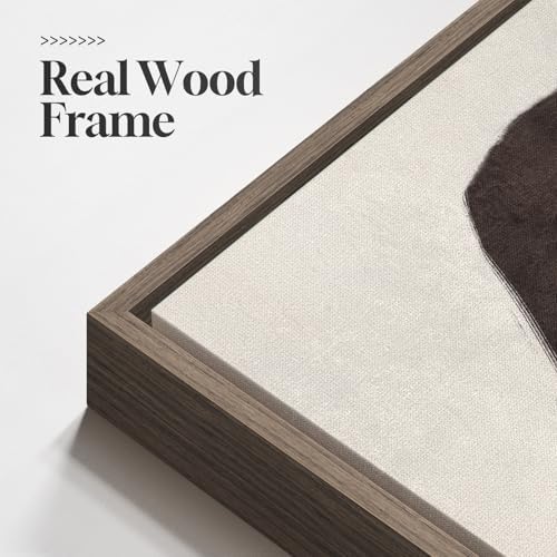 Large Framed Black and White Abstract Wall Art for Living Room, 24x36 In - Image 5