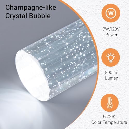LED Crystal Pendant Lights for Kitchen Island, Brushed Nickel, 3 Pack - Image 4