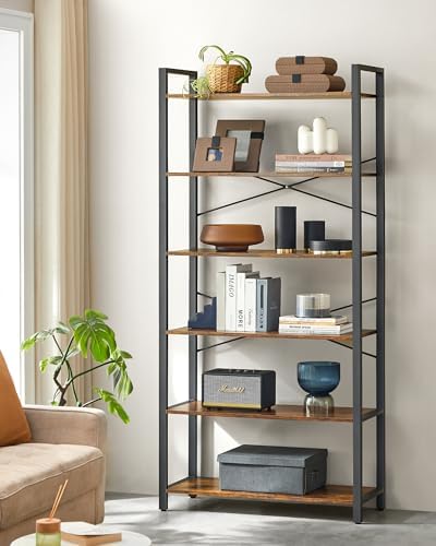 VASAGLE 6-Tier Bookshelf, Bookcase with Shelves, Storage Shelf, Living Room - Image 4