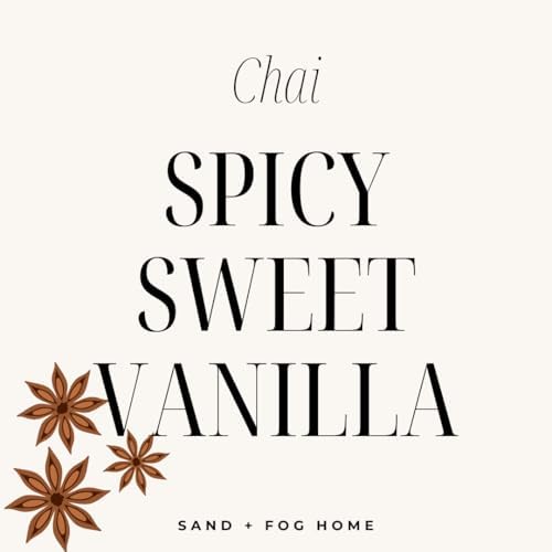 Sand + Fog Scented Candle - Chai – Additional Scents and Sizes – 100% Cotton Lead-Free Wick - Luxury Air Freshening Jar Candles - Perfect Home Decor – 12oz - Image 5