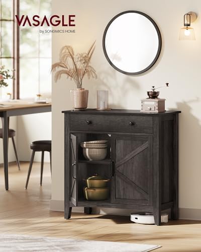 VASAGLE Buffet Cabinet, Coffee Bar with a Drawer, Adjustable Shelf - Image 3