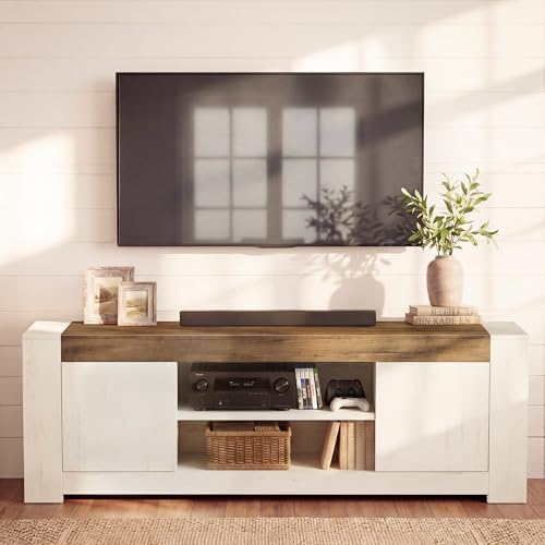 VASAGLE TV Stand with Storage, Farmhouse Entertainment Center for 80'' TV by Unknown