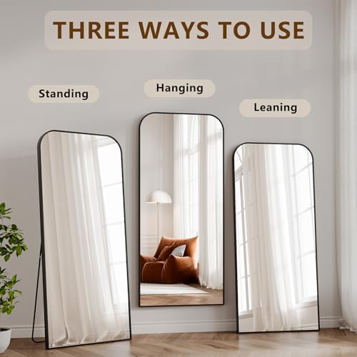 Koonmi Full Length Mirror, 65"x24" Mirror Full Length with Stand - Image 4