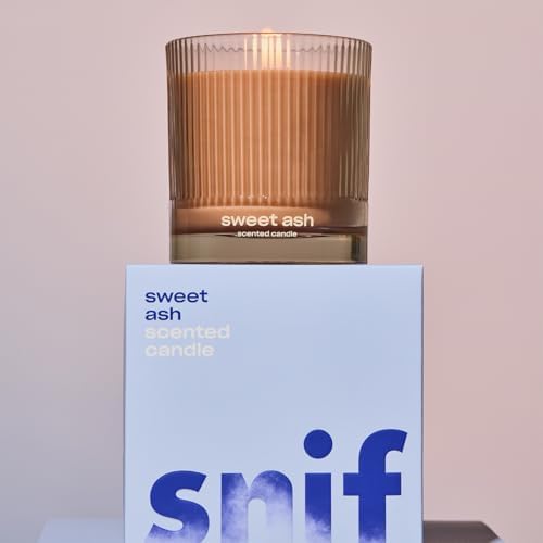 Sweet Ash Scented Candle by Snif, Low-Key Sweet and Earthy Scent, 50+ Hours, 100% Cotton Fiber Wicks, Soy Wax Blend, Non-Toxic, Vegan, 8.5 oz - Image 2