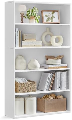 VASAGLE 5-Tier Bookshelf, Storage Organizer, 9.4 x 31.5 x 52.5 Inches by VASAGLEbySONGMICSHOME