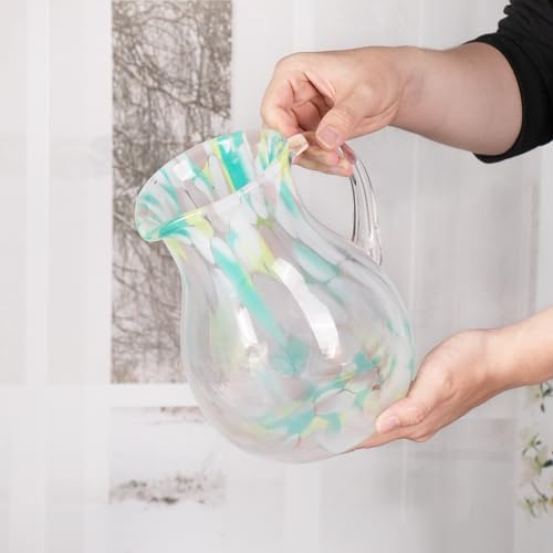 KAMMAK Glass Vase,Colored Hand Blown Decorative Vase - Image 6
