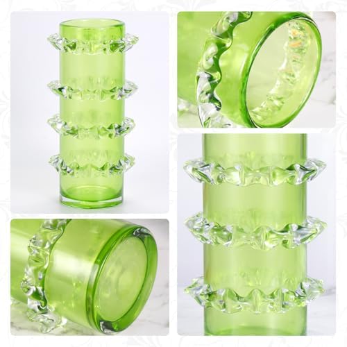KAMMAK Glass Vase,Colored Hand Blown Decorative Vase - Image 4
