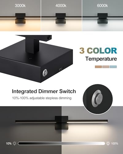 Rayogale Black Battery Operated Wall Sconce with Remote Control 40 Inch - Image 2