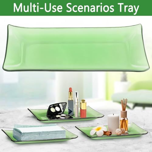Haturi Glass Bathroom Accessories Set, Green Bathroom Set, 4 Pcs - Image 5