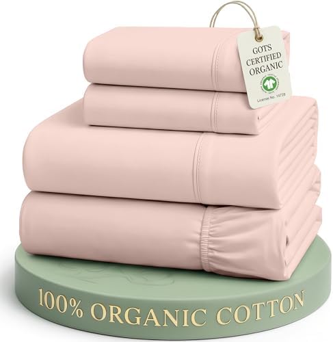 LANE LINEN California King Sheet Set 100% Organic Cotton Soft - Sepia Rose by LaneLinen