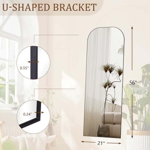 Koonmi Full Length Mirror, 56"x21" Mirror Full Length with Stand - Image 5