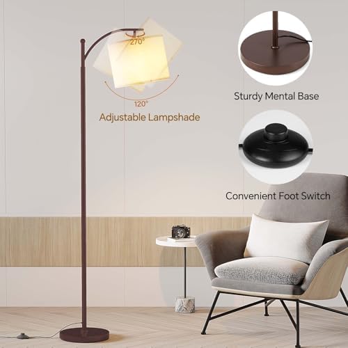 SUNMORY Arc Floor Lamp, Modern Floor Lamp with 9W 3 Color Temperatures Bulb - Image 4