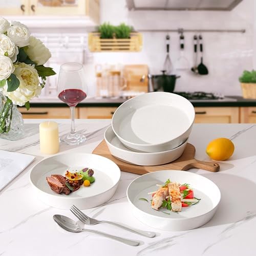 LIANYU 34oz Pasta Bowls, Ceramic Dinner Plate Bowls Set of 4 - Image 6