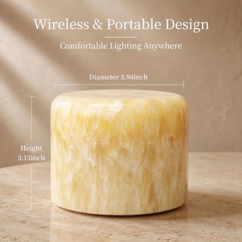AOPO Natural Marble Cordless Touch Rechargeable Table Lamp Night Light - Image 7