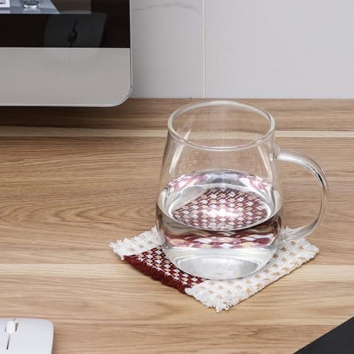 6-Piece Linen Coaster Set with Tassel Trim - Image 4