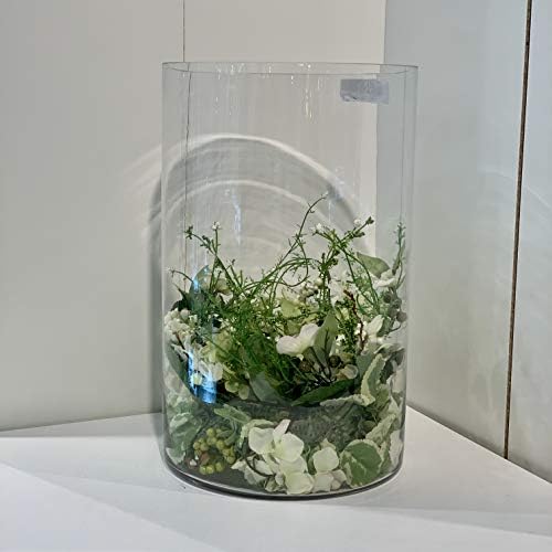 WGV Cylinder Vase, Width 10", Height 16", Clear Wide Large Diameter Flower Glassware, Floral Container, Planter Terrarium for Wedding Party Event, Home Accent Decor, 1 Piece - Image 4