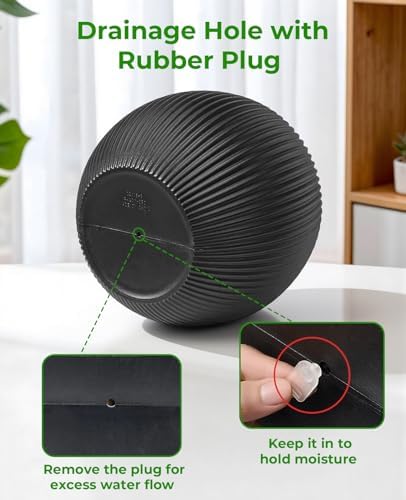 homenote 14.5/12/9.7 Inch Large Plastic Flower Pots with Drainage (3 Pcs) - Image 6