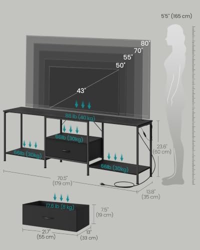 SONGMICS TV Stand for TVs Up to 80 Inches - Image 6