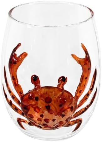 3D Ocean Animal Artisan Glassware Collection, Marine Animal Embossed Cup - Image 3