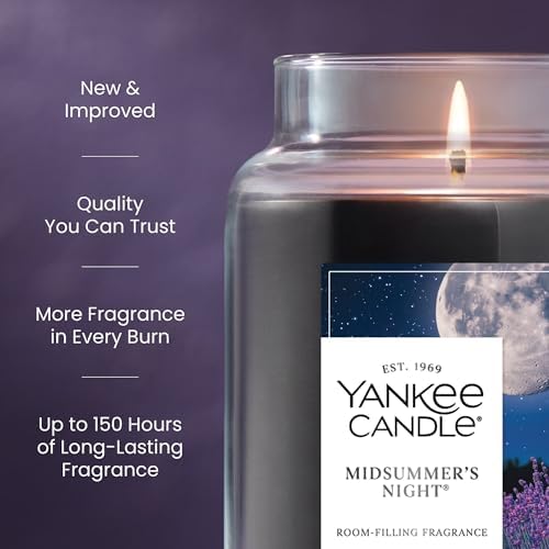 Yankee Candle Mid Summer's Night, Scented Candle, 22oz Large Jar with up to 150 Hour Burn, Giftable (Pack of 4) - Image 3