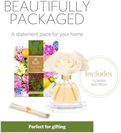 Agraria Monique Lhuillier Tomato Oakmoss AirEssence Fragrance Reed Diffuser, 7.4 Oz, Fresh Alluring Sola Flower Earthy Scent Diffusers for Home - Image 2