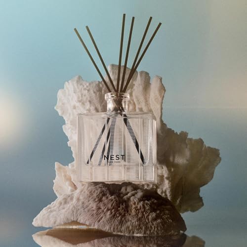 NEST New York Reed Diffuser, Ocean Mist & Sea Salt - 5.9 fl oz - Fragrance for Up to 90 Days - Reusable, Refillable Glass Holder - Includes 8 All-Natural Reed Sticks - Flame Free - Image 3
