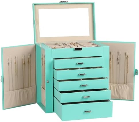 Frebeauty 6-Layer Jewelry Box for Women,Large Jewelry Organizer with Drawer by Frebeauty
