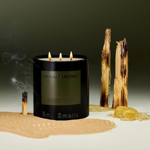 Boy Smells Hinoki Fantôme Scented Candles for Men and Women - Soy, Coconut Wax Candle Blend - Aromatic Candles for Home with Japanese Cypress, Jasmine and Smoked Amber - Image 4