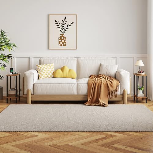 TUTOTAK Narrow Side Table Set of 2, Small End Table with Charging Station - Image 5