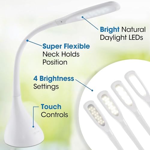 OttLite Creative Curves LED Desk Lamp, White - Image 2