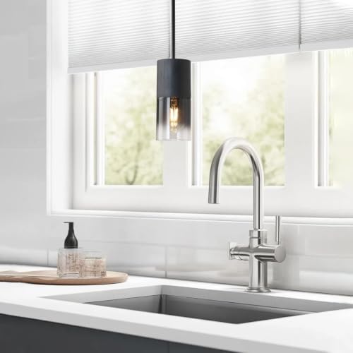 Pendant Light Fixtures, Adjustable Modern Pendant Lights for Kitchen Island, Industrial Glass Pendant Lights for Dining Table Hallway Bedroom Living Room Black 3 Packs - Image 7
