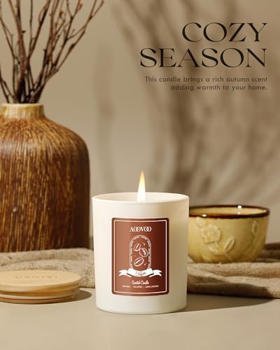 AOOVOO Macchiato Coffee Scented Candles for Women - Aromatherapy Candle with Crystals Inside, 10oz, 60H Burning Time, Soy Candles for Home Scented, Birthday Gifts Valentines Day Candle for Women Mom - Image 7