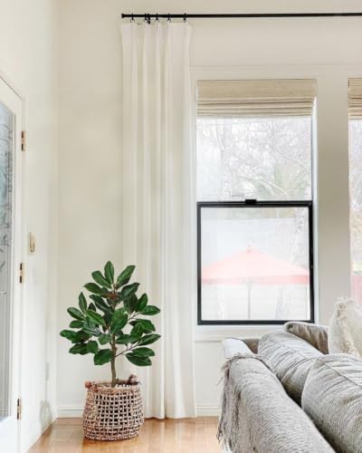 Briful 3 ft Artificial Magnolia Tree in Cream Plastic Pot - Image 5