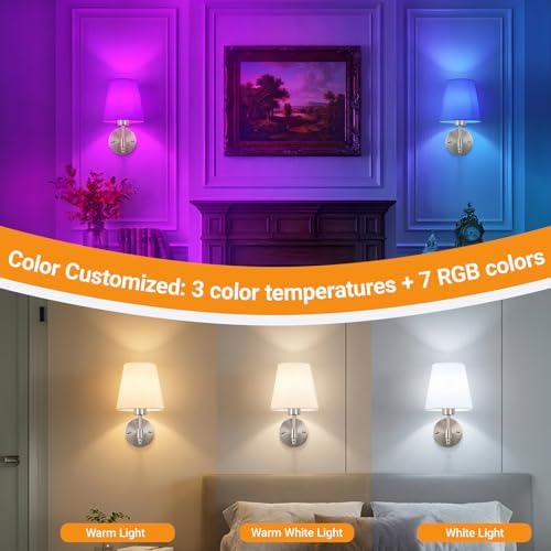 Nekhung Battery Operated Wall Sconce, Peel and Stick Sconces Set of 2 - Image 5